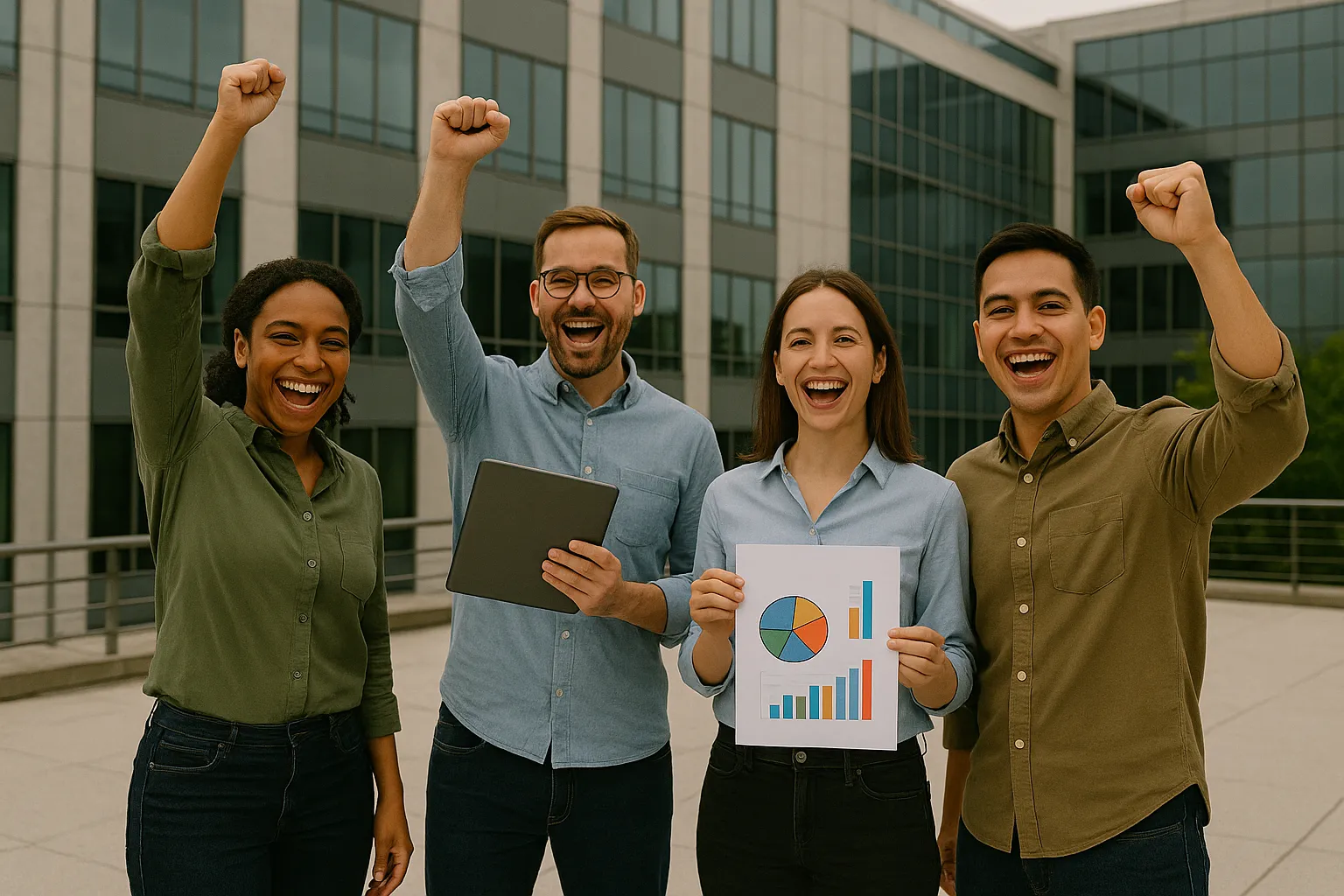 Professional team member in office